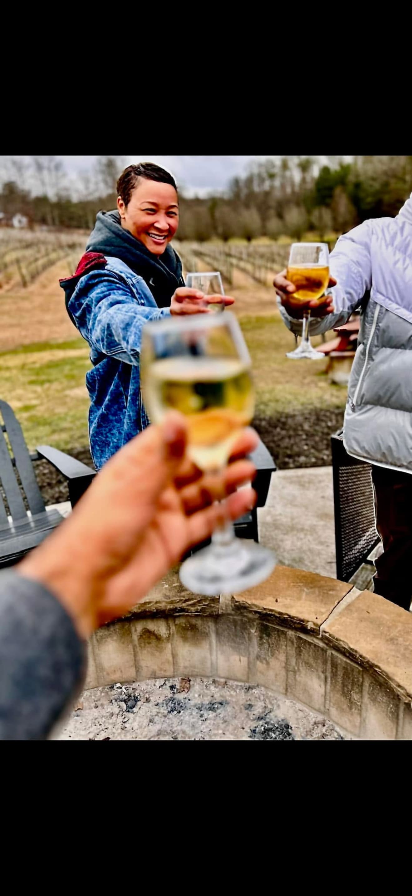 Group enjoying a wine country day
