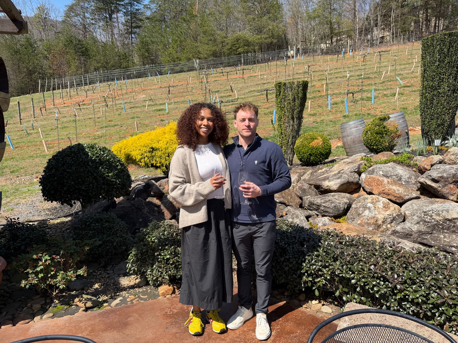 Pena Wine Tours guests and vineyard scenes in North Georgia
